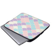 Pastel Mermaid Scales Seamless Pattern Laptopschutzhülle (Vorne Knopf)
