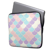 Pastel Mermaid Scales Seamless Pattern Laptopschutzhülle (Vorderseite Links)