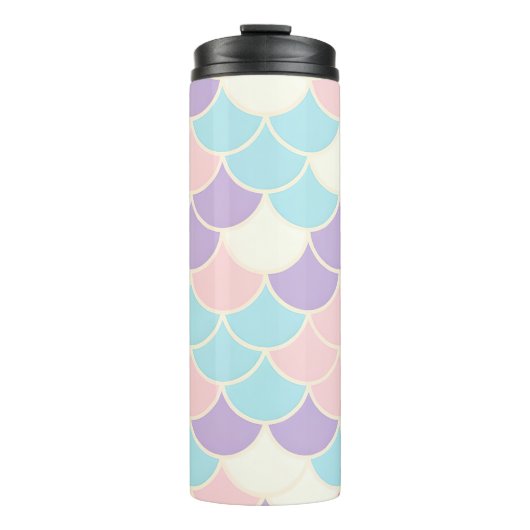 Pastel Mermaid Scales Seamless Pattern Thermosbecher (Vorderseite)