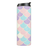Pastel Mermaid Scales Seamless Pattern Thermosbecher (Nach links gedreht)