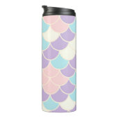 Pastel Mermaid Scales Seamless Pattern Thermosbecher (Nach rechts gedreht)