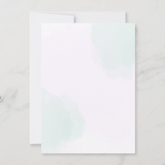 Pastel Mermaid Schwanz Geburtstag Einladung (Rückseite)