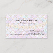 Pastel Mermaid Schwanz Scale Gold Pearl Boutique Visitenkarte (Rückseite)