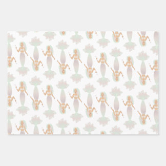 Pastel Mermaid Theme Wrapping Paper Set Geschenkpapier Set