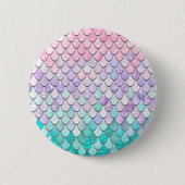 Pastel Merrmaid Scales Pattern Button (Vorderseite)