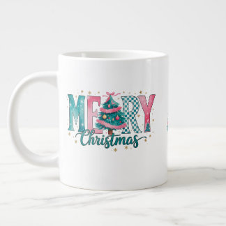 Pastel Merry Christmas Jumbo Mug Jumbo-Tasse