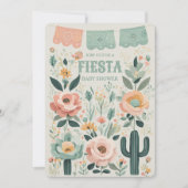 Pastel Mexican Fiesta Babydusche Einladung (Vorderseite)