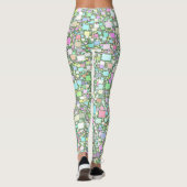 Pastel Mini Box Artwork Design Leggings (Rückseite)