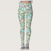 Pastel Mini Box Artwork Design Leggings (Vorderseite)