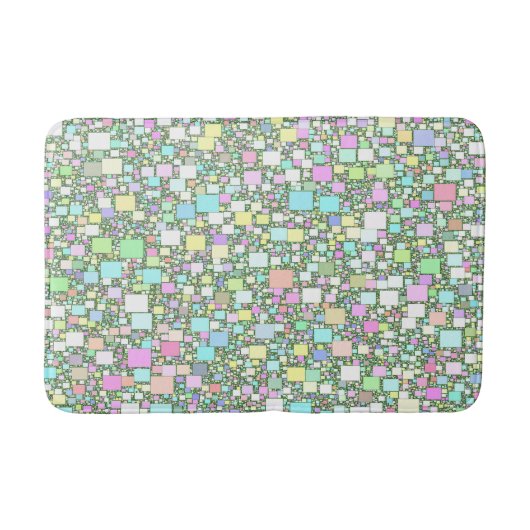 Pastel Mini Boxes Abstrakt Artwork Badematte (Vorderseite)