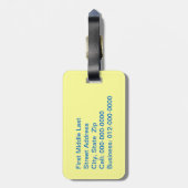 Pastel Mini Boxes Geometrisches Muster Gepäckanhänger (Rückseite vertikal)