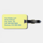 Pastel Mini Boxes Geometrisches Muster Gepäckanhänger (Rückseite horizontal)