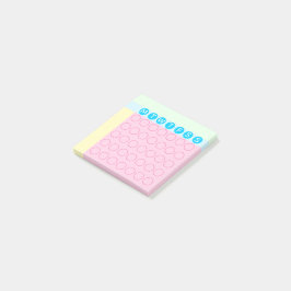 Pastel Mini Calendar Circles Habit Tracker Post-it Klebezettel