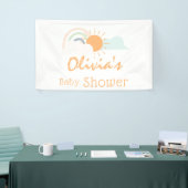 Pastel Minimal Baby Dusche Banner (Messeveranstaltung)