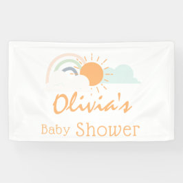 Pastel Minimal Baby Dusche Banner