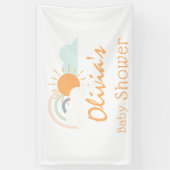 Pastel Minimal Baby Dusche Banner (Vertikal)
