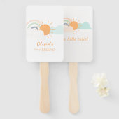 Pastel Minimal Baby Dusche Fächer (Vorne und Hinten)