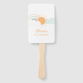 Pastel Minimal Baby Dusche Fächer