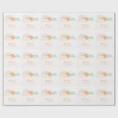 Pastel Minimal Baby Dusche Geschenkpapier (Flach)