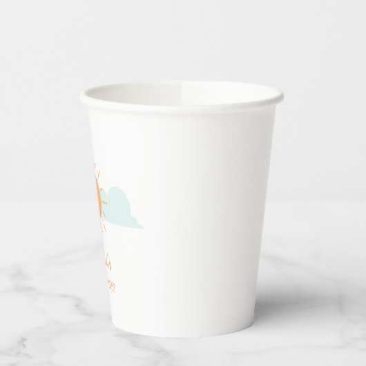 Pastel Minimal Baby Dusche Pappbecher (Links)