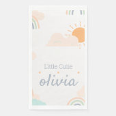 Pastel Minimal Baby Dusche Serviette (Vorderseite)