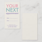 Pastel Minimal Basiskarte Terminkarte (Vorne/Hinten)