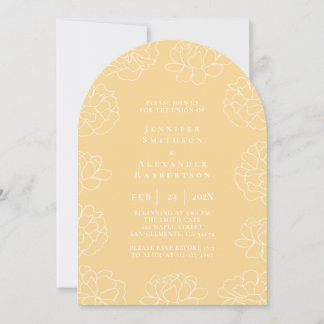 Pastel Minimal Botanische Hochzeit Einladung