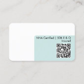 Pastel Minimal & Moderner QR Code Notare Foto Visitenkarte (Rückseite)