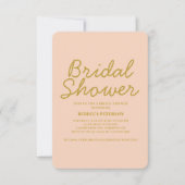 Pastel Minimal Typografie Modernes Brautparty Einladung (Vorderseite)