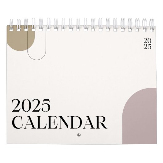 Pastel Minimalistisch 2025 Schreibtischkalender Kalender (Titelbild)