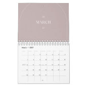 Pastel Minimalistisch 2025 Schreibtischkalender Kalender (Mär 2027)