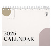 Pastel Minimalistisch 2025 Schreibtischkalender Kalender (Titelbild)