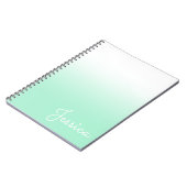 Pastel Mint and White Ombre Notizblock (Linke Seite)