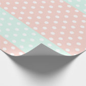 Pastel Mint & Blush Polka Dot Wrapping  Geschenkpapier (Ecke)