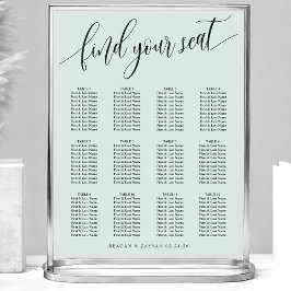 Pastel Mint einfache Hochzeitskarte Poster