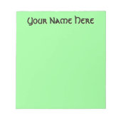 Pastel Mint Einzigartige Geschenke für Personalisi Notizblock (Vorderseite)