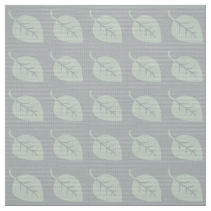 Pastel Mint Gray Leaf Muster Stoff