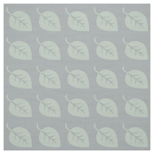 Pastel Mint Gray Leaf Muster Stoff (Muster)
