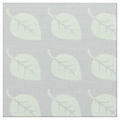 Pastel Mint Gray Leaf Muster Stoff (Nahaufnahme)