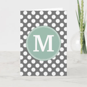 Pastel Mint & Gray Polka Dots mit benutzerdefinier