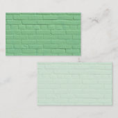 Pastel Mint Green Brick Wall Visitenkarte (Vorne/Hinten)