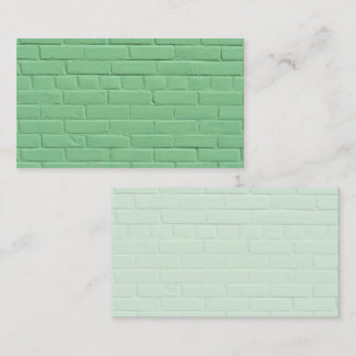 Pastel Mint Green Brick Wall Visitenkarte