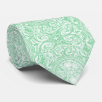 Pastel Mint Green Floral Wirbel Oranmet