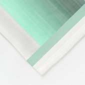 Pastel Mint Green Grau Wasserfarbe Muster Streifen Fleecedecke (Ecke)