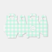 Pastel Mint Green Happy Oaster Kariertes Muster Geschenkschachtel (Ungefaltet)