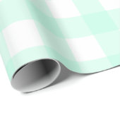 Pastel Mint Green Kariert Pattern Ostern Geschenkpapier (Rolleneckpunkt)