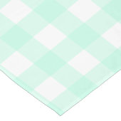 Pastel Mint Green Kariert Pattern Ostern Kurzer Tischläufer (Ecke)
