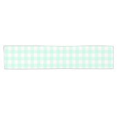 Pastel Mint Green Kariert Pattern Ostern Kurzer Tischläufer (Horizontal)