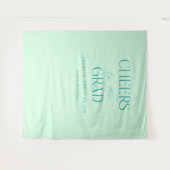 Pastel Mint Green Modern Grad Foto Hintergrund Wandteppich (Vorderseite (Horizontal))