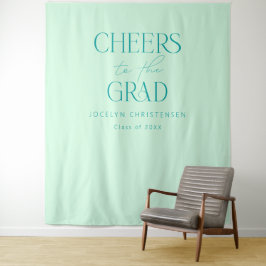 Pastel Mint Green Modern Grad Foto Hintergrund Wandteppich